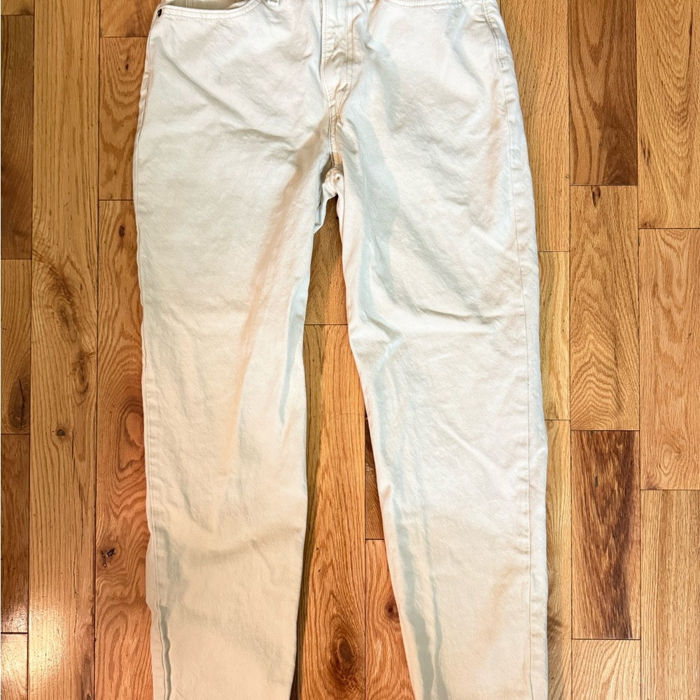 Cream Casual Pants